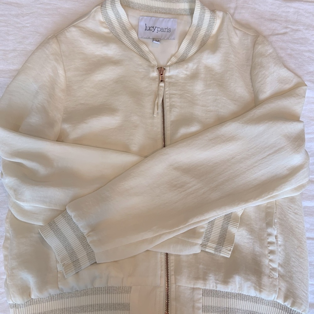 COPY - Cream light bomber jacket